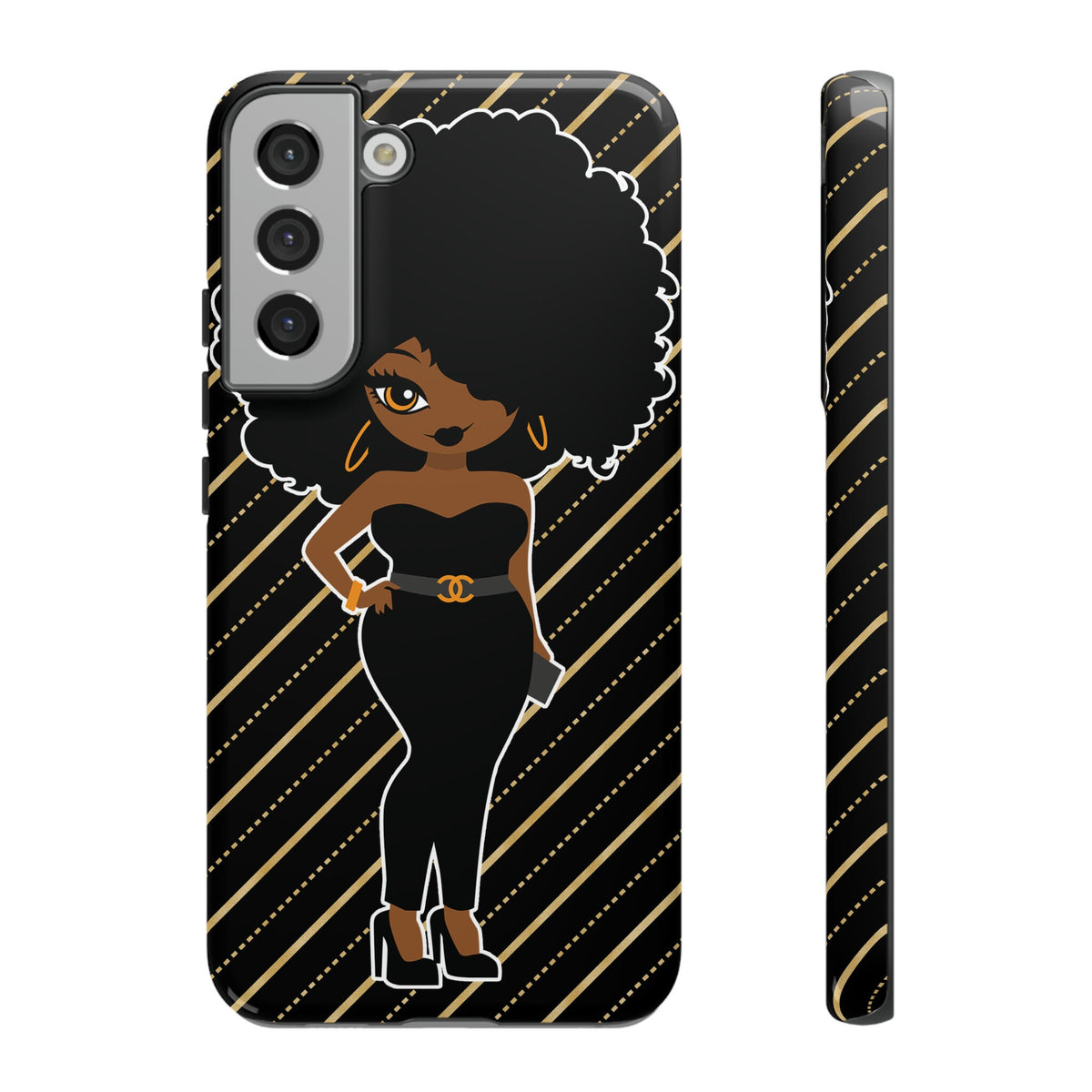 Samsung Galaxy S22 Galaxy S22 Plus Galaxy S22 Ultra Tough Cases for the Culture Black Culture African American Woman Black Woman Melanin