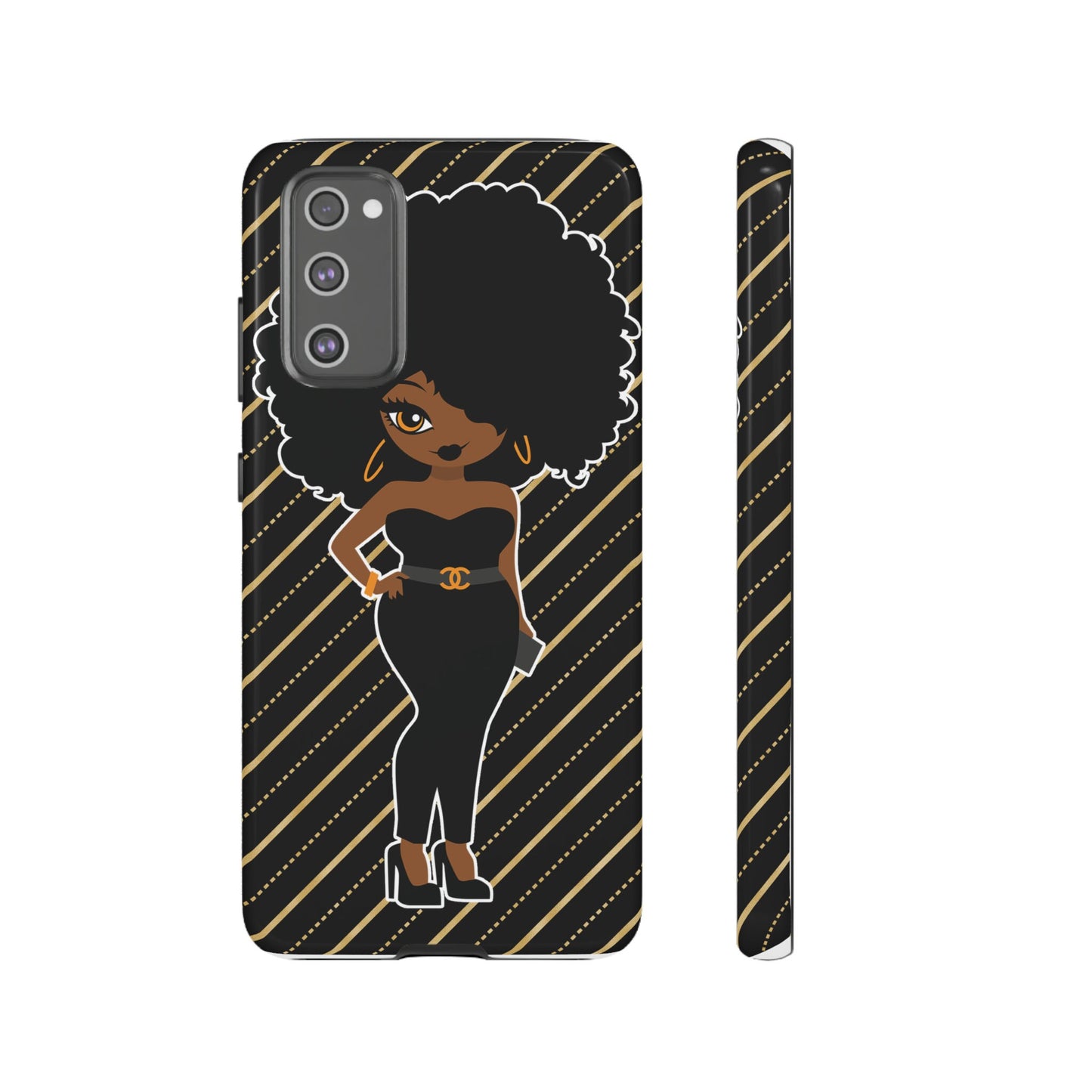 Samsung Galaxy S20 Galaxy S20+ Galaxy S20 Ultra Samsung Galaxy S20 FE Tough Cases Black Culture African American Woman Black Woman Melanin
