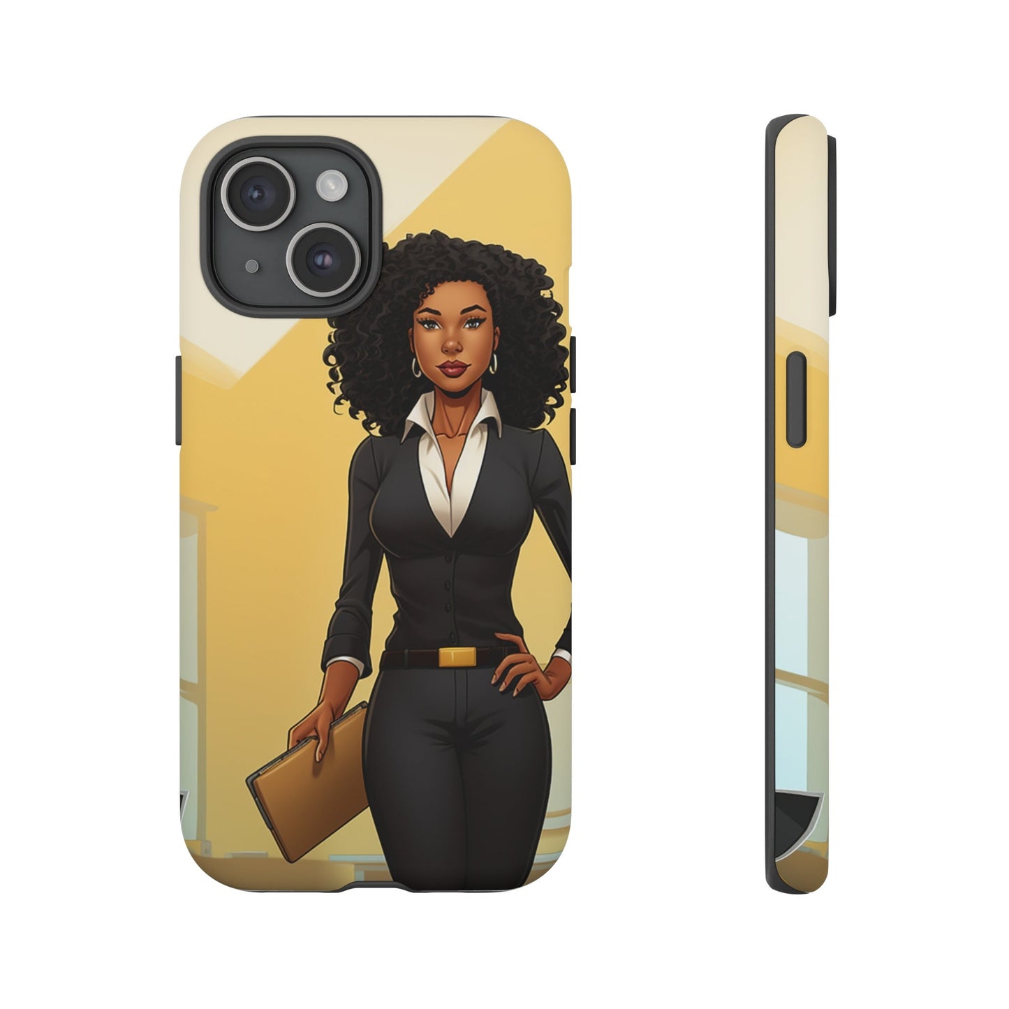 iPhone 15, iPhone 15 Pro, iPhone 15 Plus, iPhone 15 Pro Max Tough Cases African American Woman Business Woman Entrepreneur