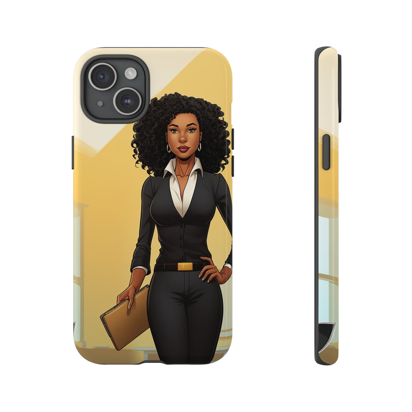 iPhone 15, iPhone 15 Pro, iPhone 15 Plus, iPhone 15 Pro Max Tough Cases African American Woman Business Woman Entrepreneur