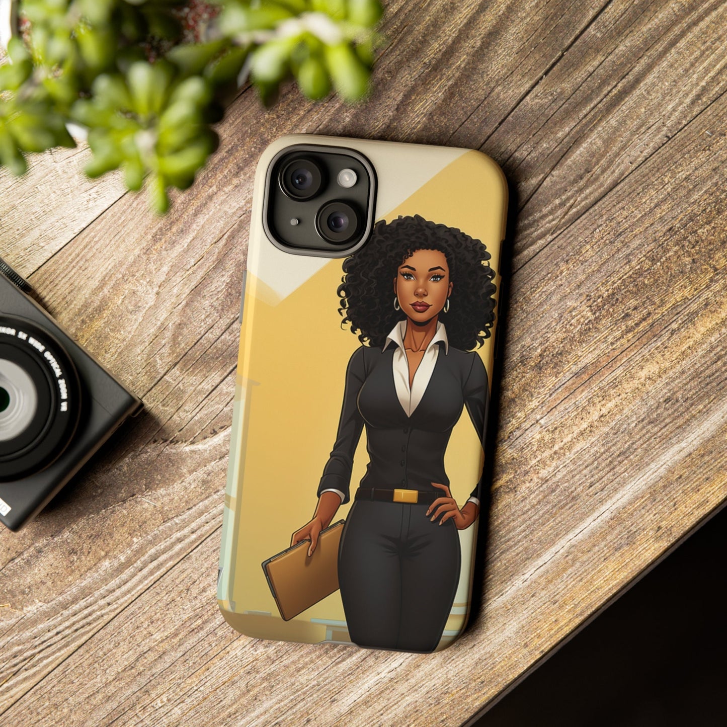 iPhone 15, iPhone 15 Pro, iPhone 15 Plus, iPhone 15 Pro Max Tough Cases African American Woman Business Woman Entrepreneur