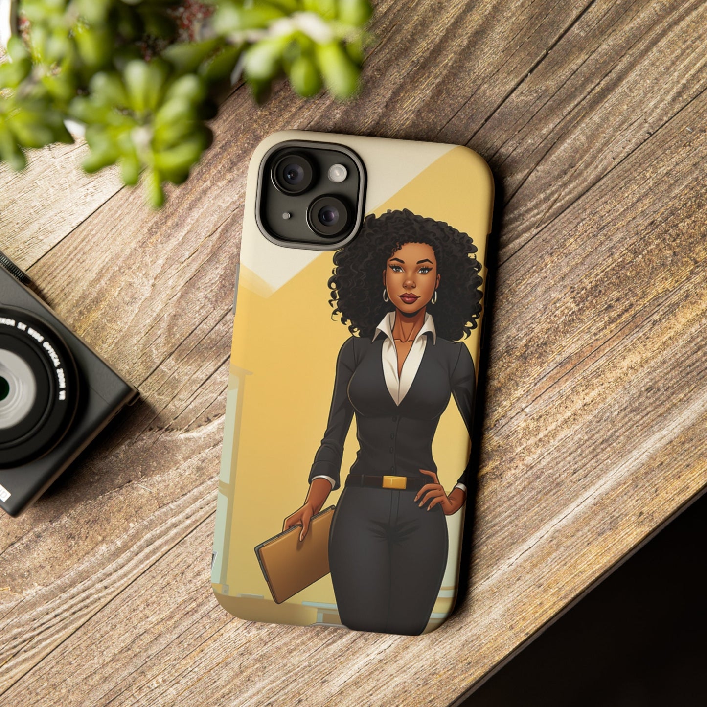 iPhone 15, iPhone 15 Pro, iPhone 15 Plus, iPhone 15 Pro Max Tough Cases African American Woman Business Woman Entrepreneur