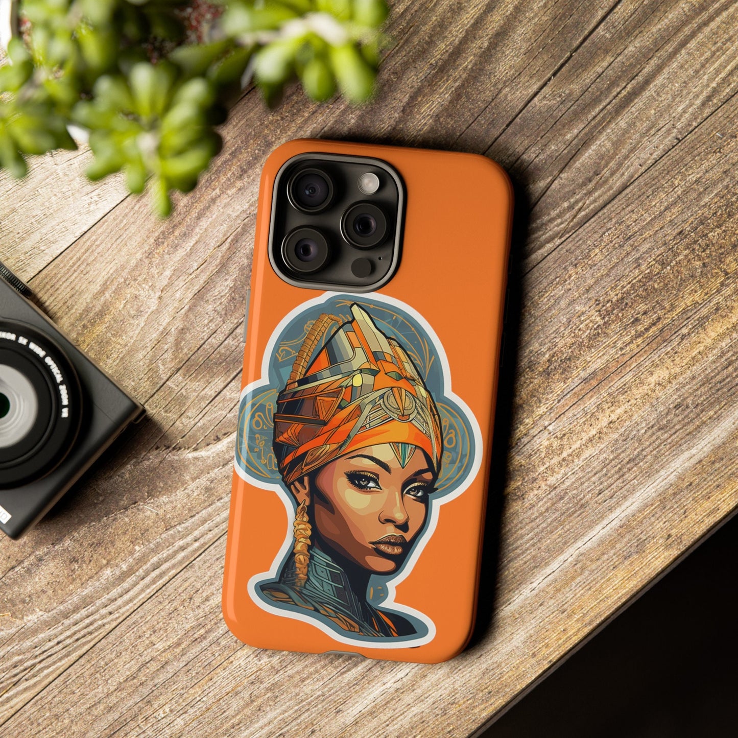 iPhone 15, iPhone 15 Pro, iPhone 15 Plus, iPhone 15 Pro Max Tough Cases African American Queen Nubian Princess Black Royalty