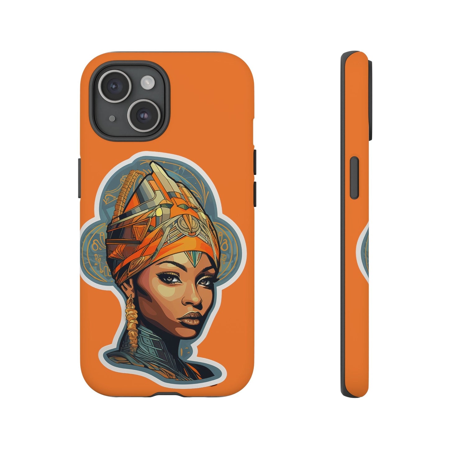 iPhone 15, iPhone 15 Pro, iPhone 15 Plus, iPhone 15 Pro Max Tough Cases African American Queen Nubian Princess Black Royalty