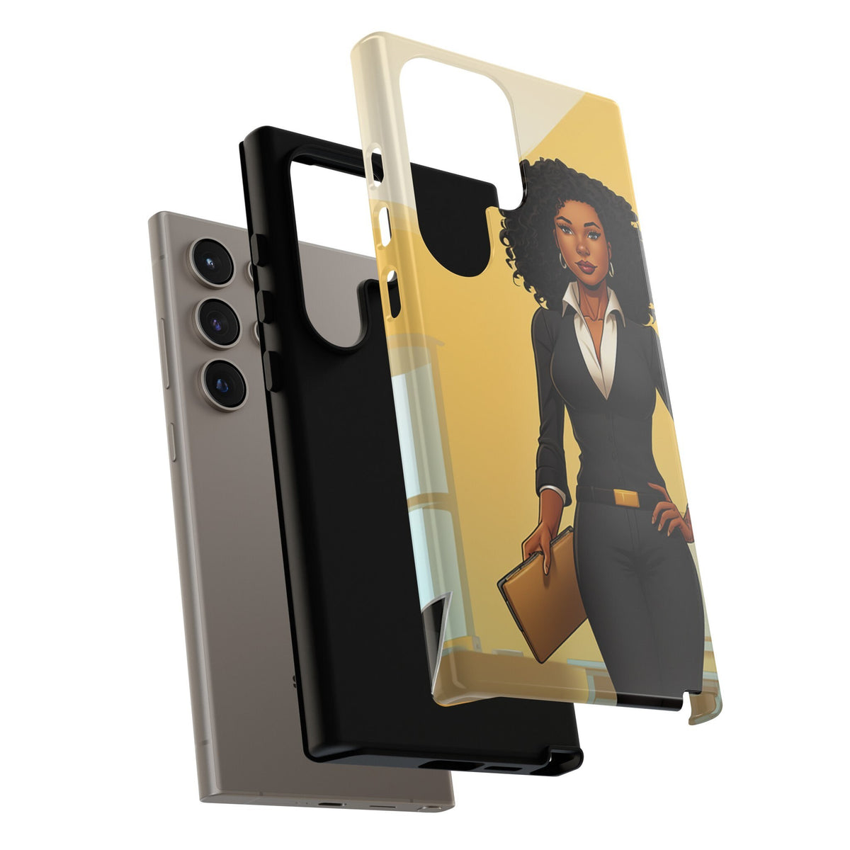 Samsung  Galaxy S24 Samsung Galaxy S24 Plus Samsung Galaxy S24 Ultra Tough Cases African American Woman Business Woman Entrepreneur