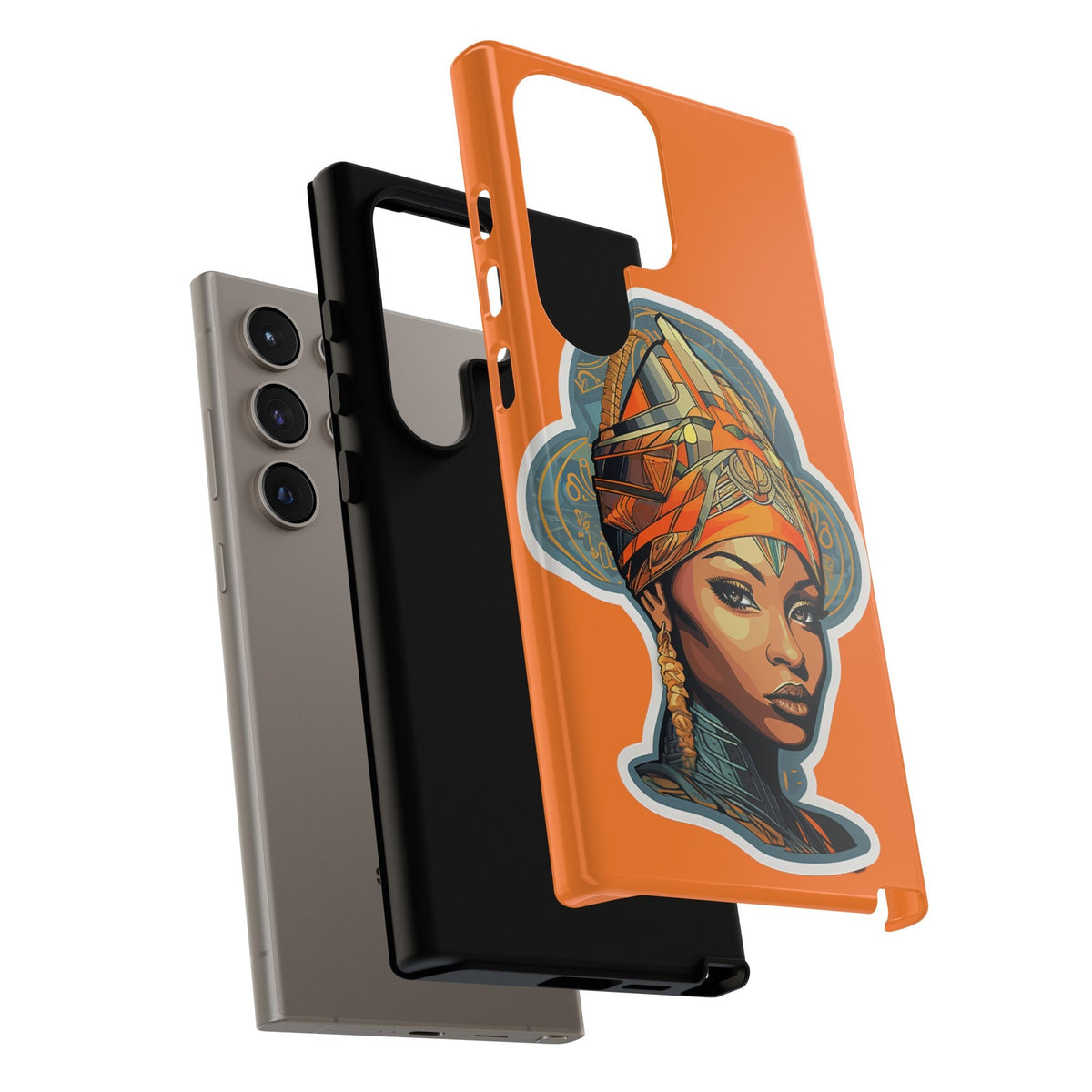 Samsung  Galaxy S24 Samsung Galaxy S24 Plus Samsung Galaxy S24 Ultra Tough Cases African American Queen Nubian Princess Black Royalty