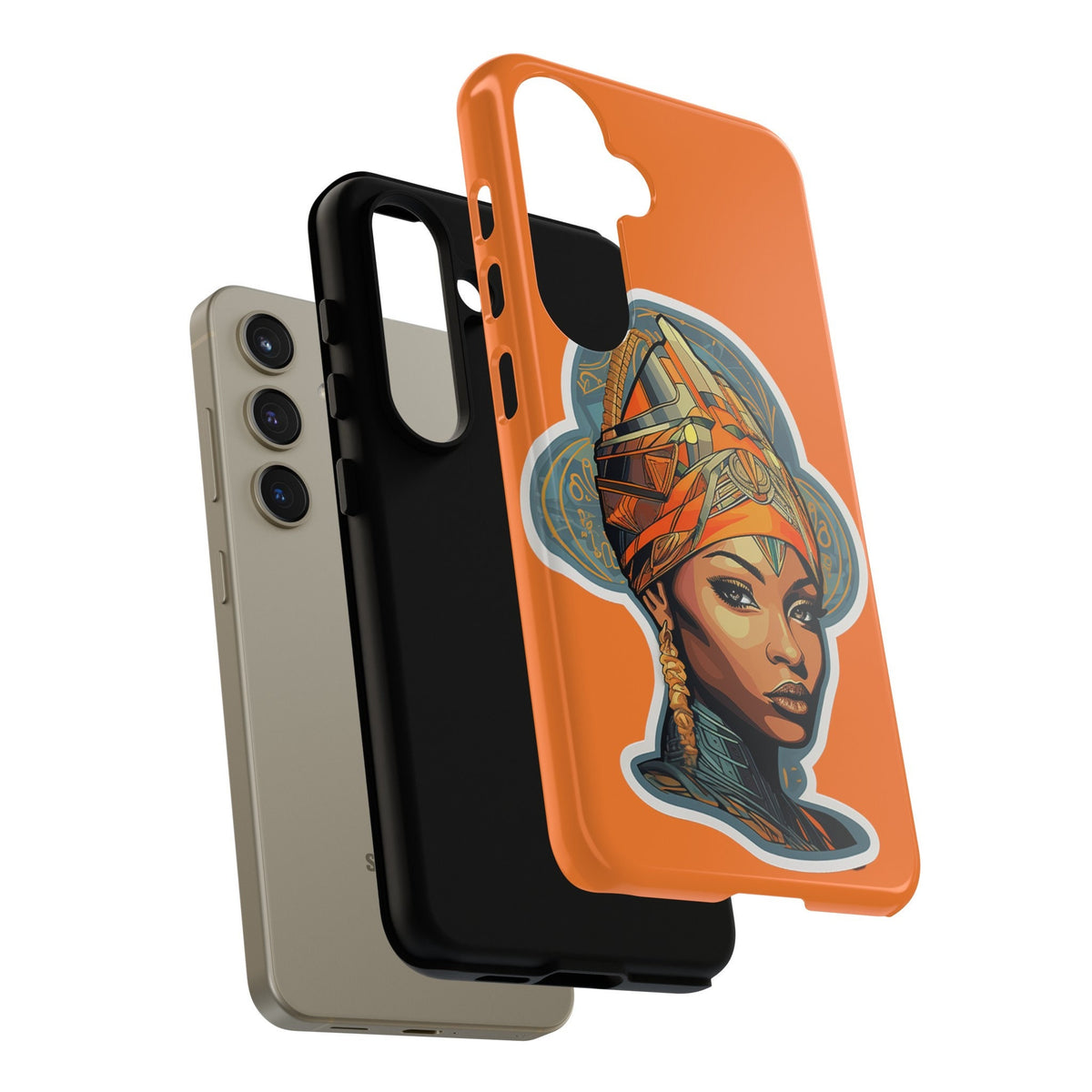 Samsung  Galaxy S24 Samsung Galaxy S24 Plus Samsung Galaxy S24 Ultra Tough Cases African American Queen Nubian Princess Black Royalty