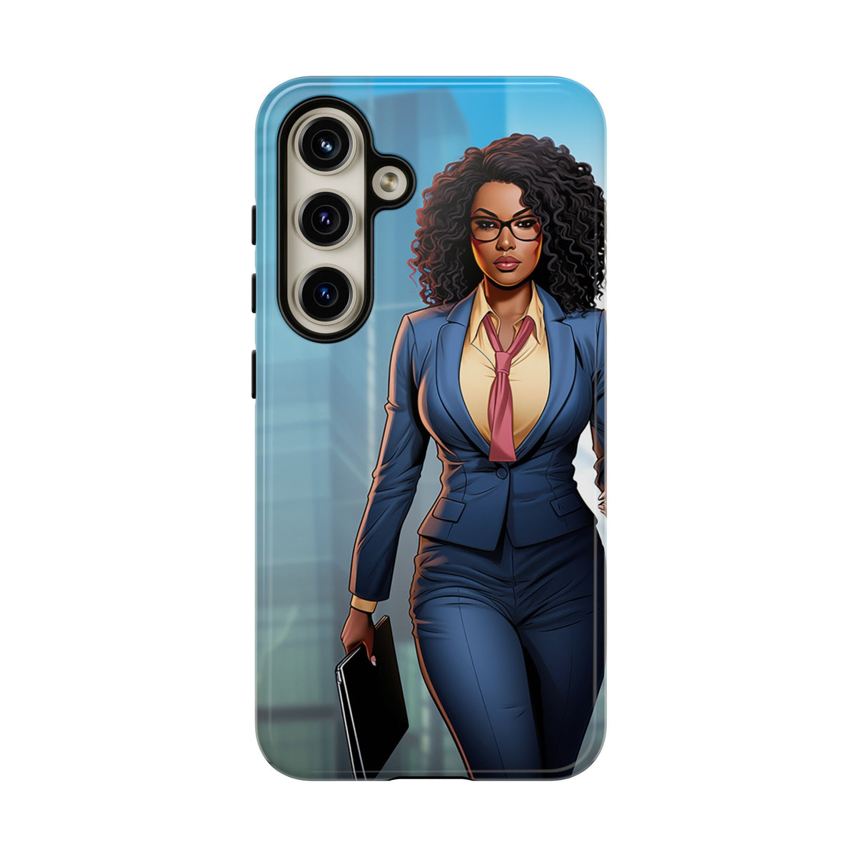 Samsung Galaxy S24 Samsung Galaxy S24 Plus Samsung Galaxy S24 Ultra Tough Cases African American Woman Business Woman Entrepreneur Superhero