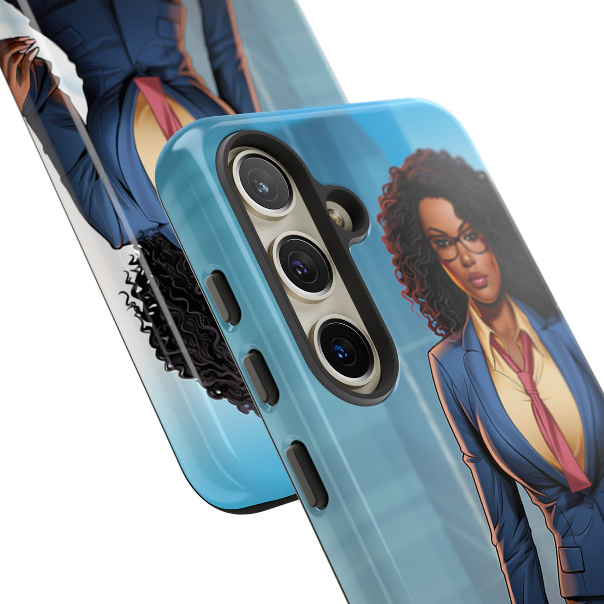 Samsung Galaxy S24 Samsung Galaxy S24 Plus Samsung Galaxy S24 Ultra Tough Cases African American Woman Business Woman Entrepreneur Superhero