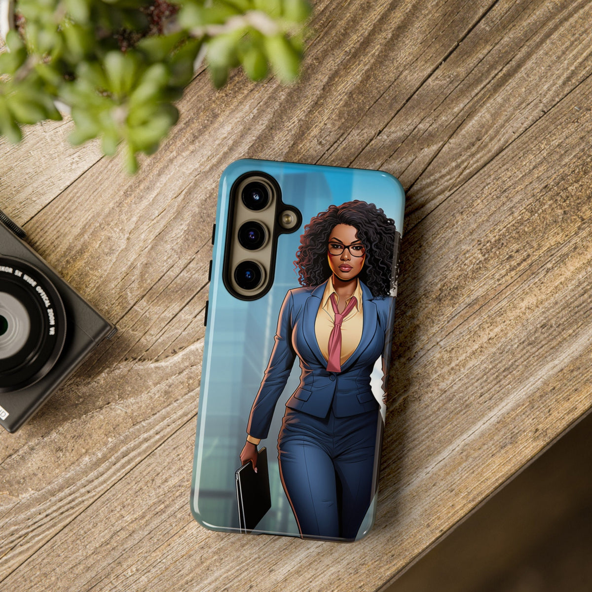 Samsung Galaxy S24 Samsung Galaxy S24 Plus Samsung Galaxy S24 Ultra Tough Cases African American Woman Business Woman Entrepreneur Superhero