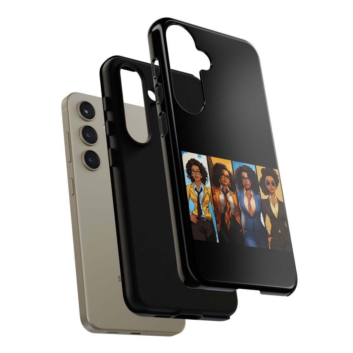 Samsung Galaxy S24 Samsung Galaxy S24 Plus Samsung Galaxy S24 Ultra Tough Cases African American Black Women Superheroes Strong Black Women
