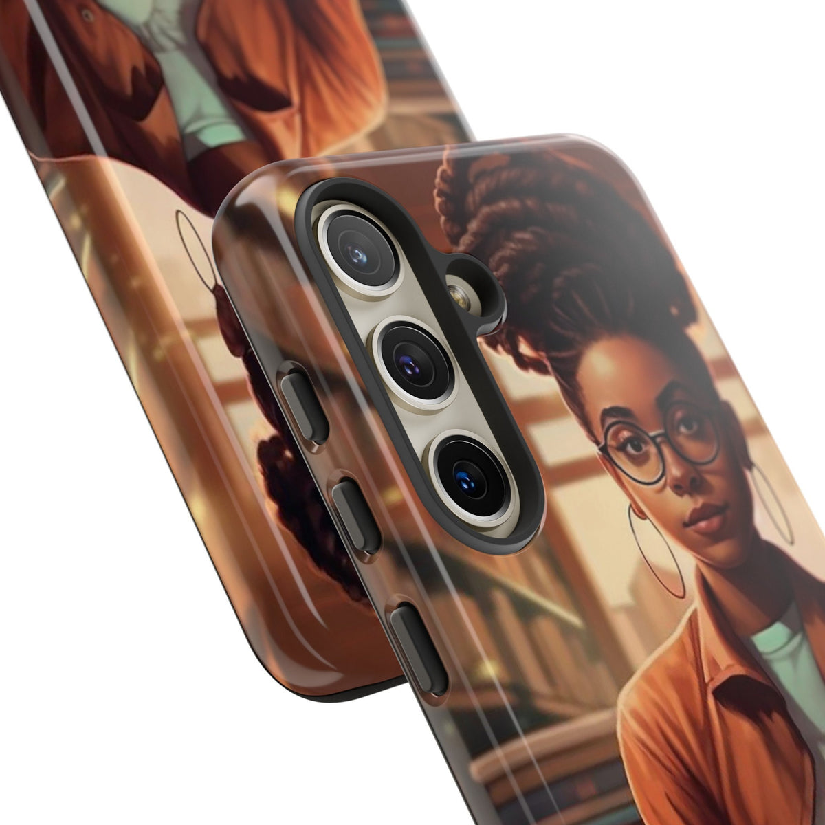 Samsung Galaxy S24 Samsung Galaxy S24 Plus Samsung Galaxy S24 Ultra  Tough Cases African American Reader Woman Girl Book Dragon Power Reader