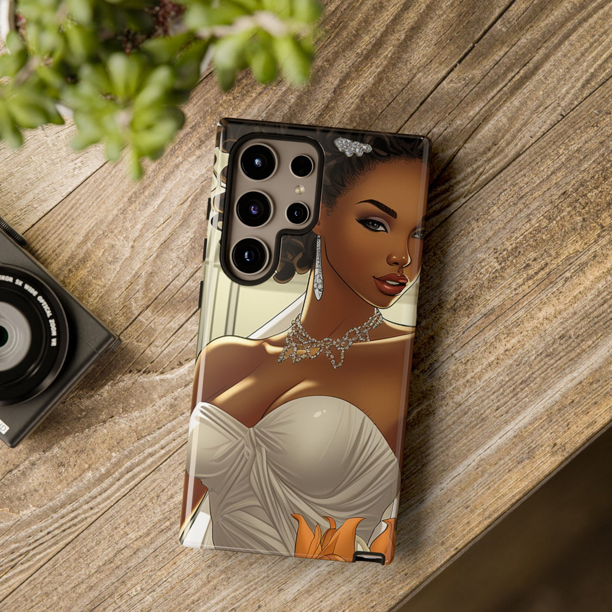 Samsung Galaxy S24 Samsung Galaxy S24 Plus Samsung Galaxy S24 Ultra Tough Case African American Bride Black bride wedding Dress Wedding Gown