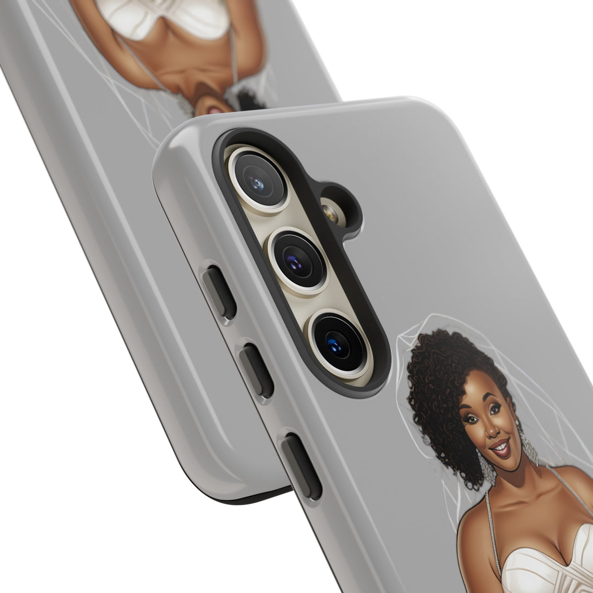 Samsung Galaxy S24 Samsung Galaxy S24 Plus Samsung Galaxy S24 Ultra Tough Case African American Bride Black bride wedding Dress Wedding Gown