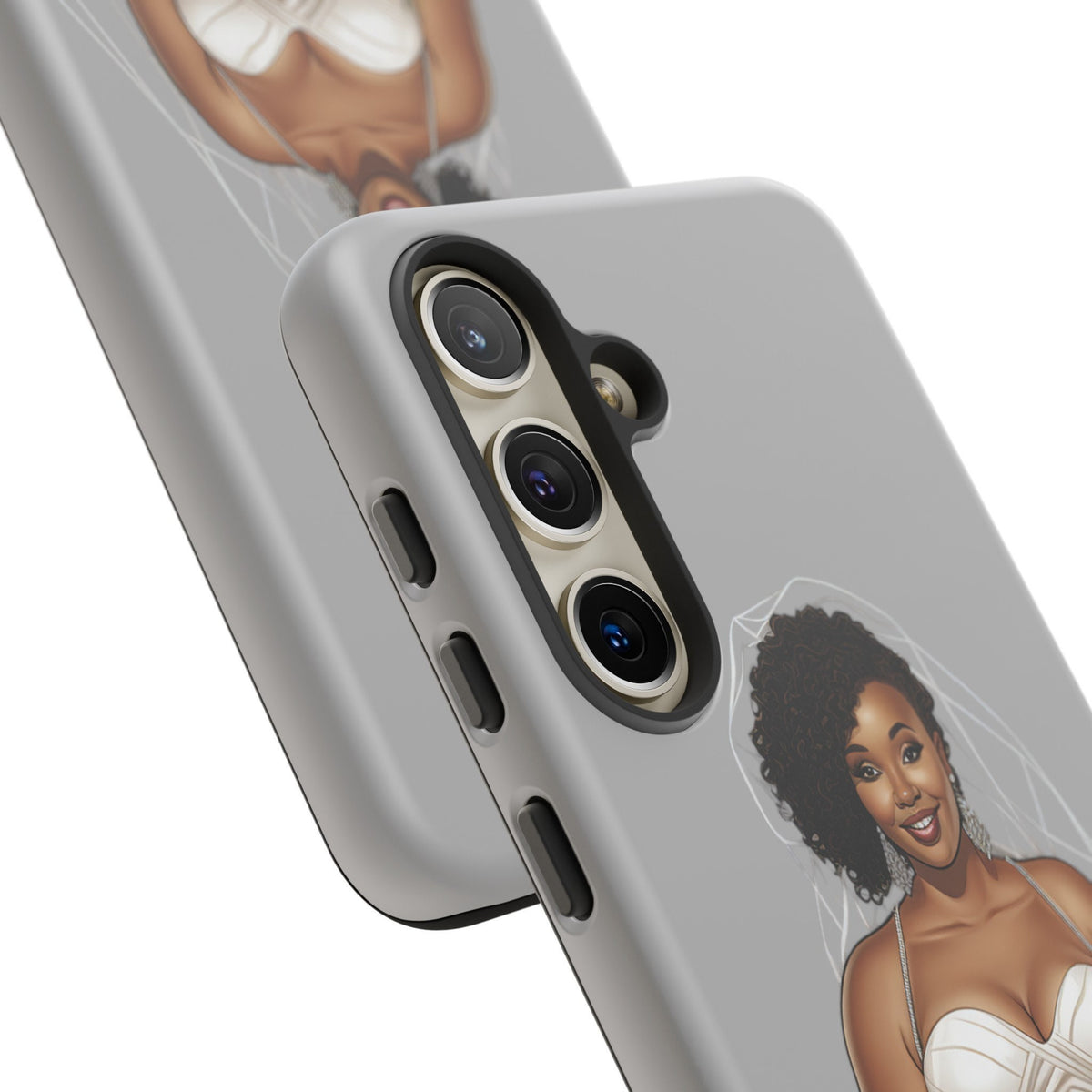 Samsung Galaxy S24 Samsung Galaxy S24 Plus Samsung Galaxy S24 Ultra Tough Case African American Bride Black bride wedding Dress Wedding Gown