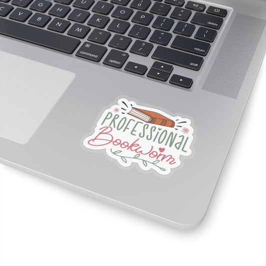 Professional Bookworm (Book Dragon) Kiss-Cut Stickers