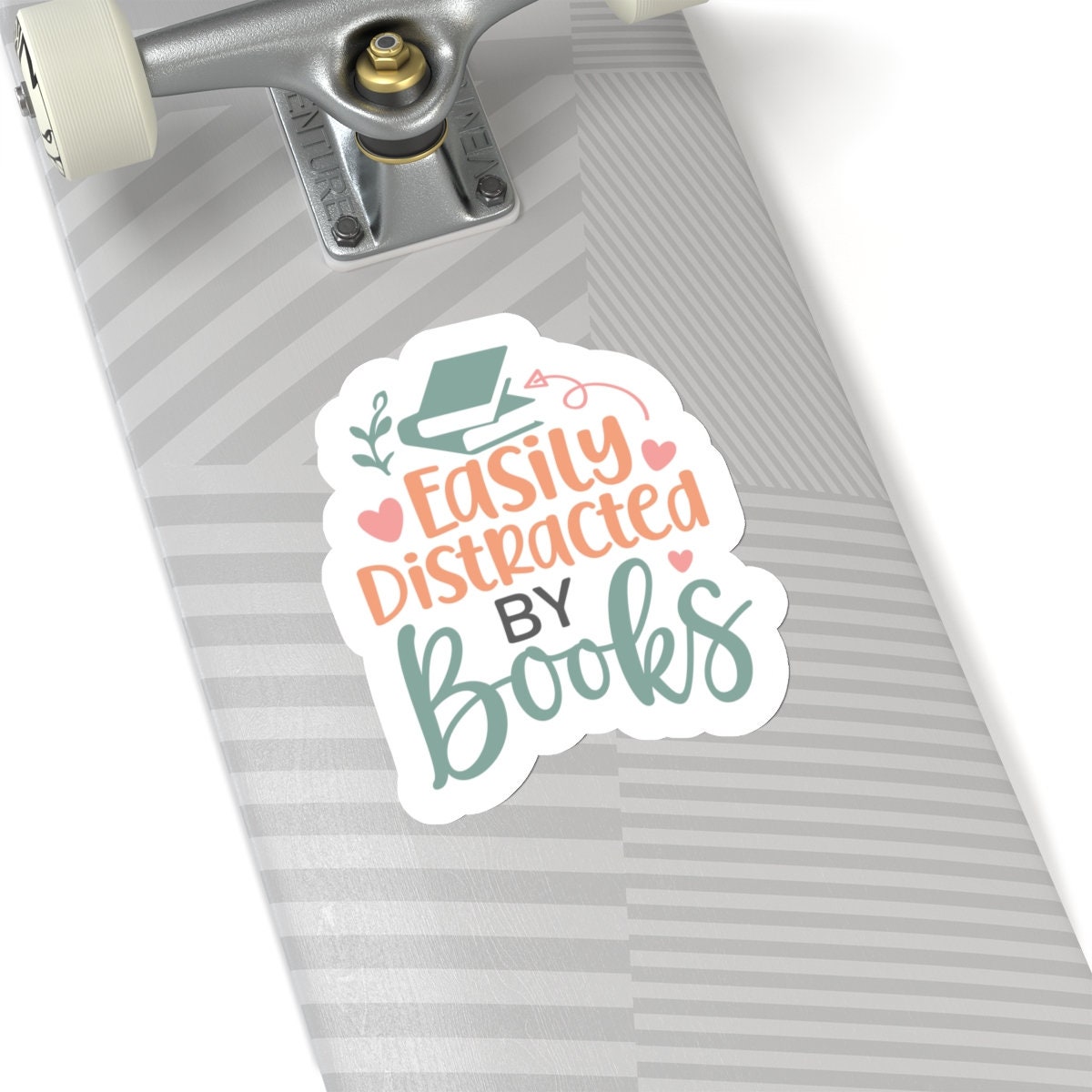 Easily Distracted By Books Book lover Bookaholic Book Dragon Book Nerd Book Worm Kiss-Cut Stickers