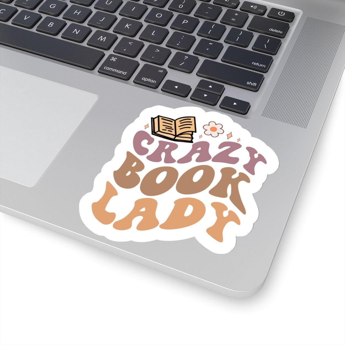 Crazy Book Lady Kiss-Cut Stickers