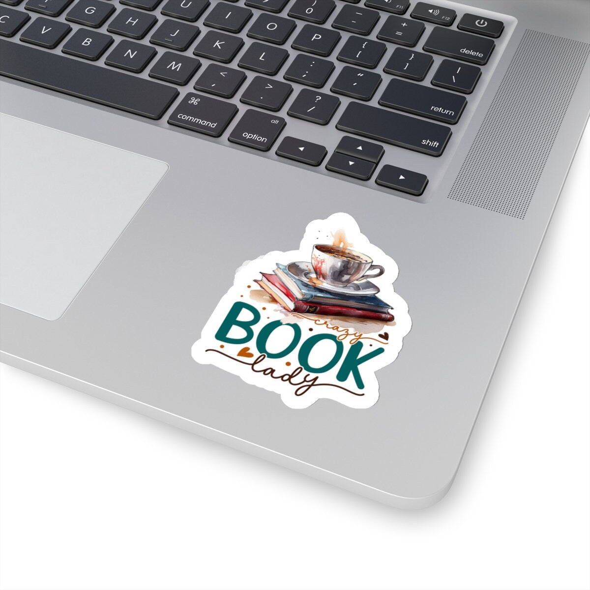 Crazy Book Lady Kiss-Cut Stickers