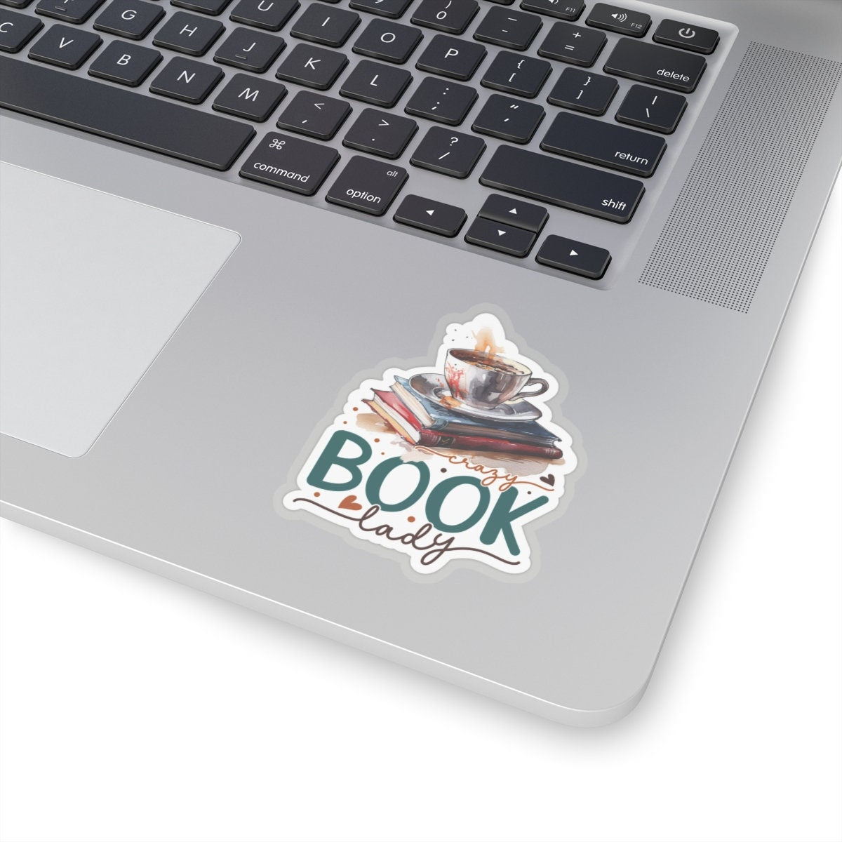 Crazy Book Lady Kiss-Cut Stickers