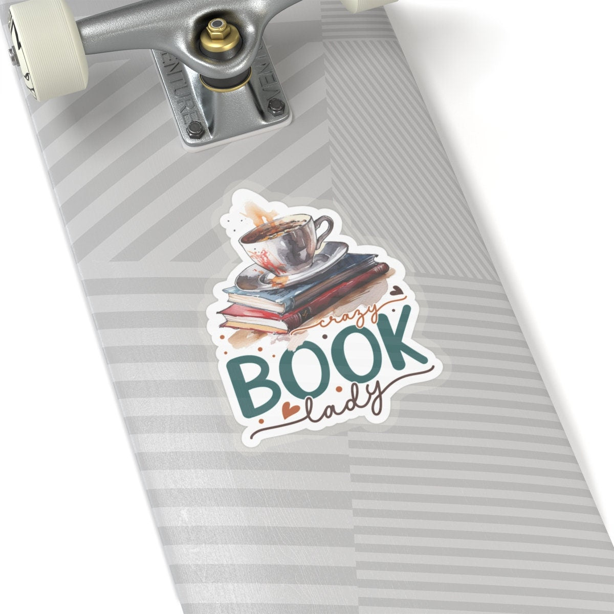 Crazy Book Lady Kiss-Cut Stickers