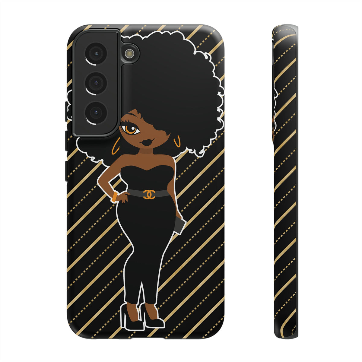 Samsung Galaxy S22 Galaxy S22 Plus Galaxy S22 Ultra Tough Cases for the Culture Black Culture African American Woman Black Woman Melanin