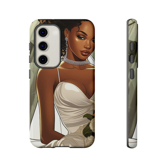 Samsung Galaxy S23 Samsung Galaxy S23 Plus Samsung Galaxy S23 Ultra Tough Case African American Bride Black bride wedding Dress Wedding Gown