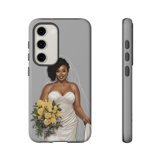Samsung Galaxy S23 Samsung Galaxy S23 Plus Samsung Galaxy S23 Ultra Tough Case African American Bride Black bride wedding Dress Wedding Gown