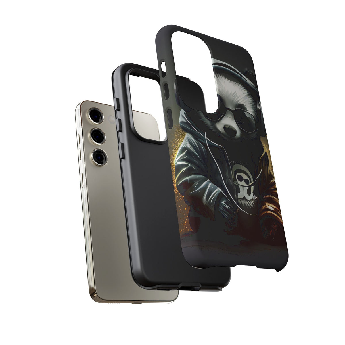 Samsung Galaxy S23 Samsung Galaxy S23 Plus Samsung Galaxy S23 Ultra Tough Case Black White Panda Headphones Audiophile Stereo headset bear