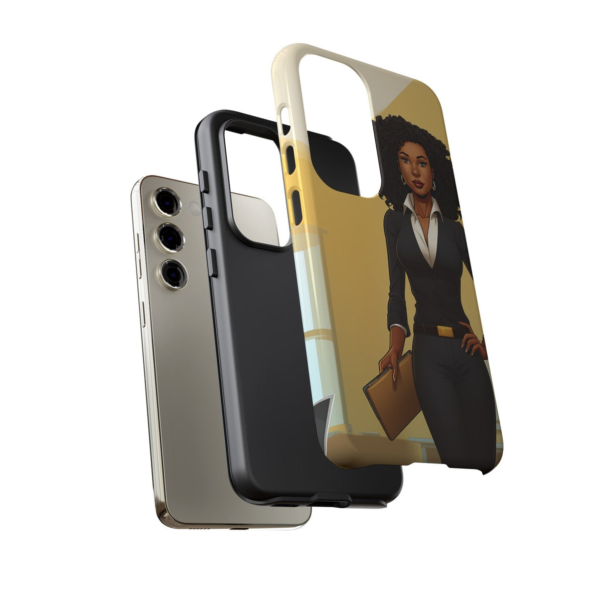 Samsung Galaxy S23 Samsung Galaxy S23 Plus Samsung Galaxy S23 Ultra Tough Cases African American Woman Business Woman Entrepreneur