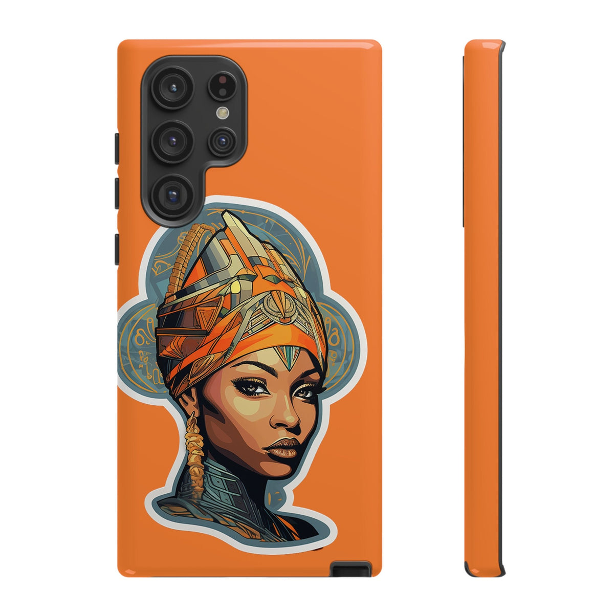 Samsung Galaxy S22 Samsung Galaxy S22 Plus Samsung Galaxy S22 Ultra Tough Cases African American Queen Nubian Princess Black Royalty