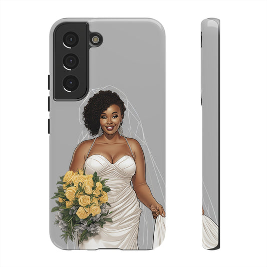 Samsung Galaxy S22 Samsung Galaxy S22 Plus Samsung Galaxy S22 Ultra Tough Case African American Bride Black bride wedding Dress Wedding Gown