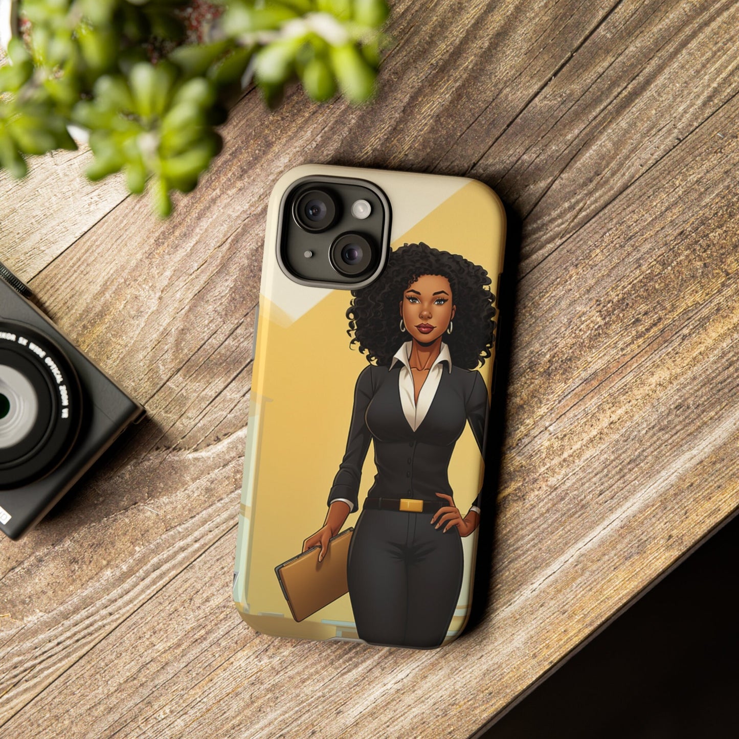 iPhone 15, iPhone 15 Pro, iPhone 15 Plus, iPhone 15 Pro Max Tough Cases African American Woman Business Woman Entrepreneur