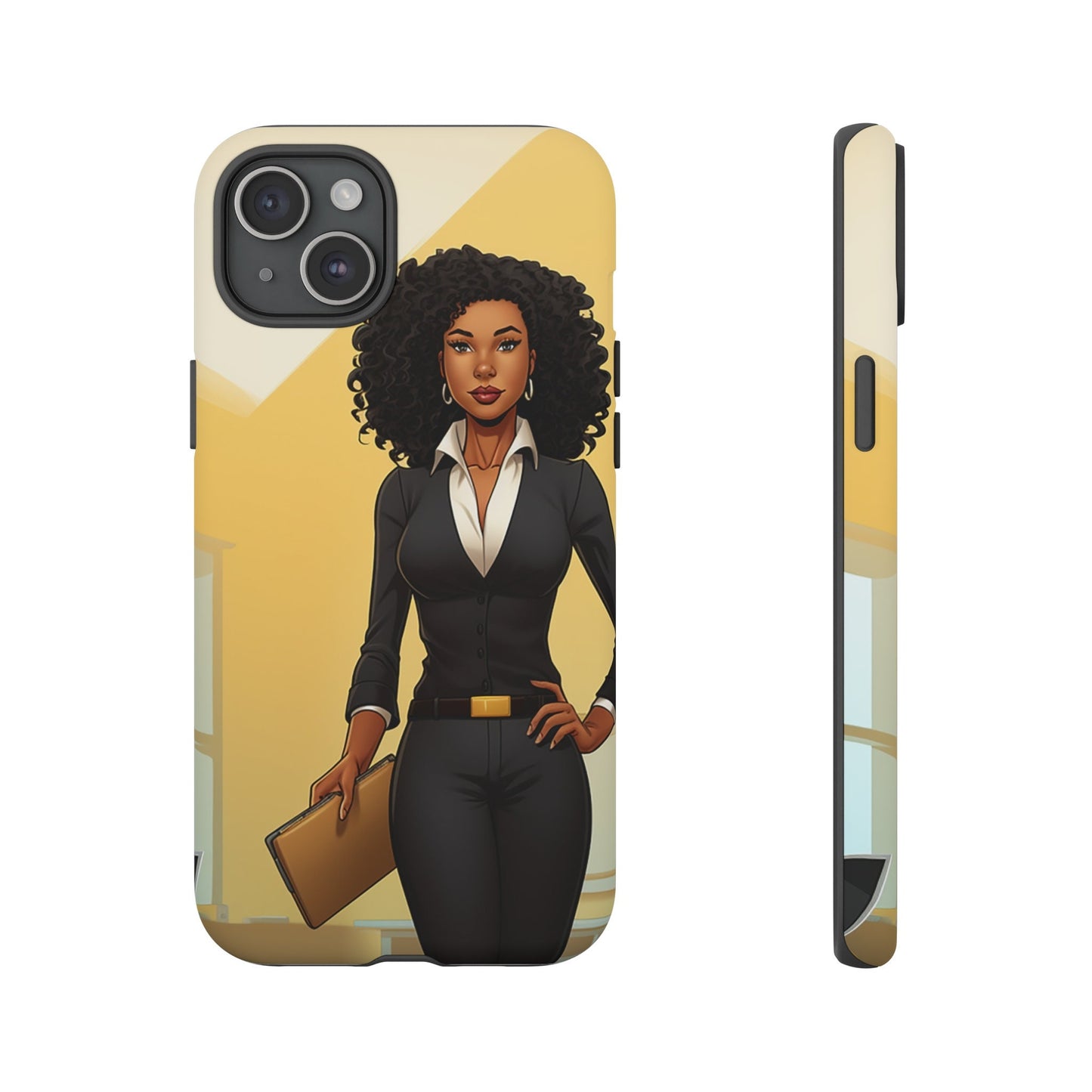 iPhone 15, iPhone 15 Pro, iPhone 15 Plus, iPhone 15 Pro Max Tough Cases African American Woman Business Woman Entrepreneur