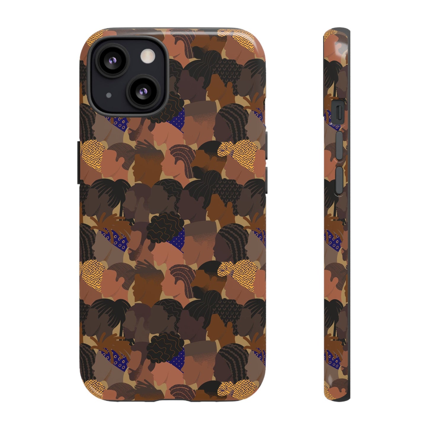 iPhone 13, iPhone 13 Pro, iPhone 13 Mini, iPhone 13 Pro Max Tough Cases African American Woman Black Woman