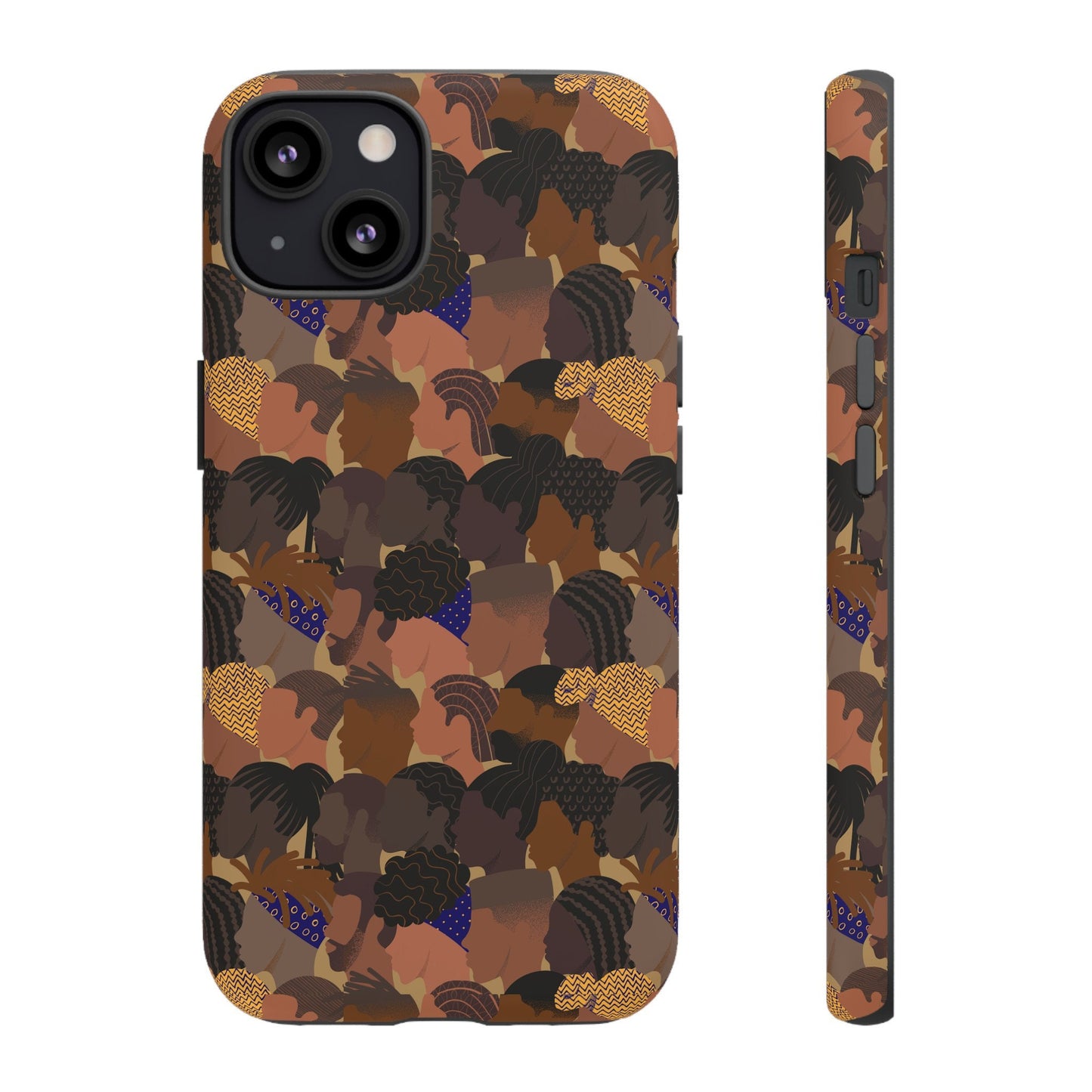 iPhone 13, iPhone 13 Pro, iPhone 13 Mini, iPhone 13 Pro Max Tough Cases African American Woman Black Woman