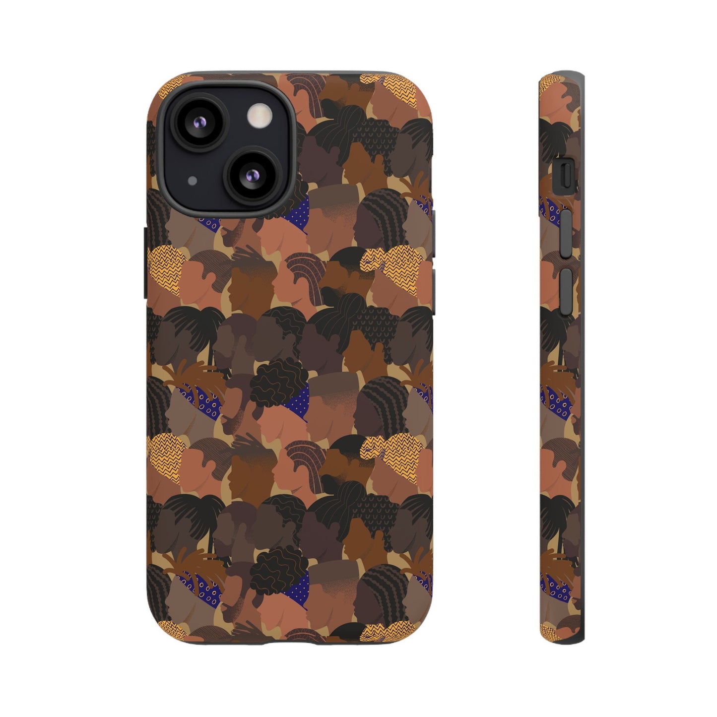 iPhone 13, iPhone 13 Pro, iPhone 13 Mini, iPhone 13 Pro Max Tough Cases African American Woman Black Woman