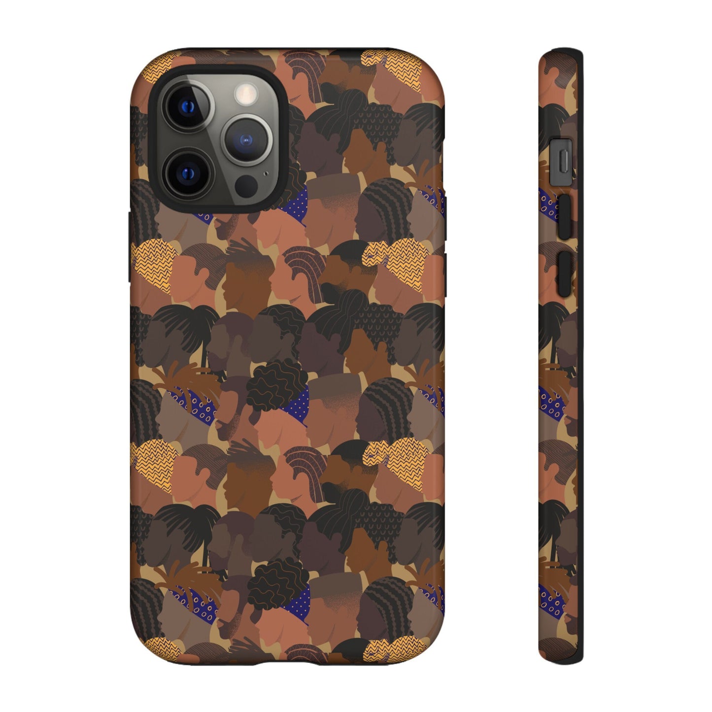 iPhone 12, iPhone 12 Pro, iPhone 12 Mini, iPhone 12 Pro Max Tough Cases African American Woman Black Woman