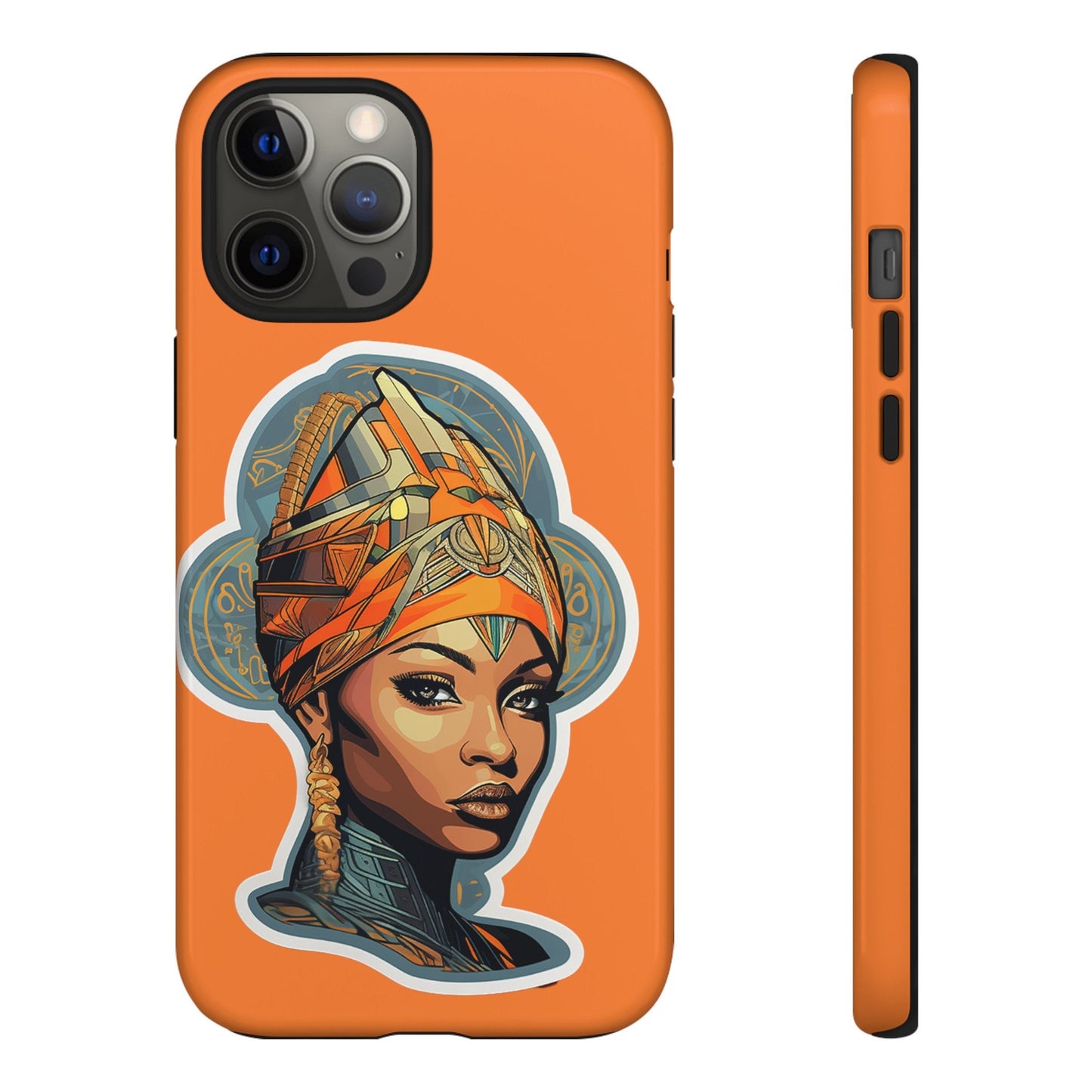 iPhone 12, iPhone 12 Pro, iPhone 12 Mini, iPhone 12 Pro Max Tough Cases African American Queen Nubian Princess Black Royalty