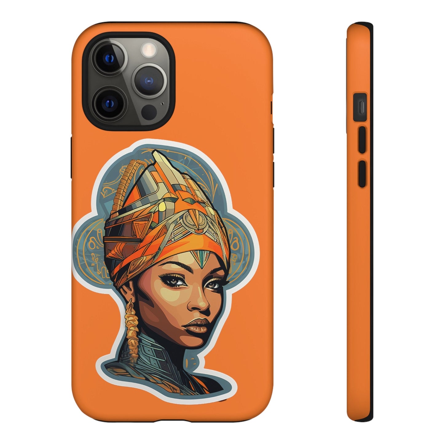 iPhone 12, iPhone 12 Pro, iPhone 12 Mini, iPhone 12 Pro Max Tough Cases African American Queen Nubian Princess Black Royalty