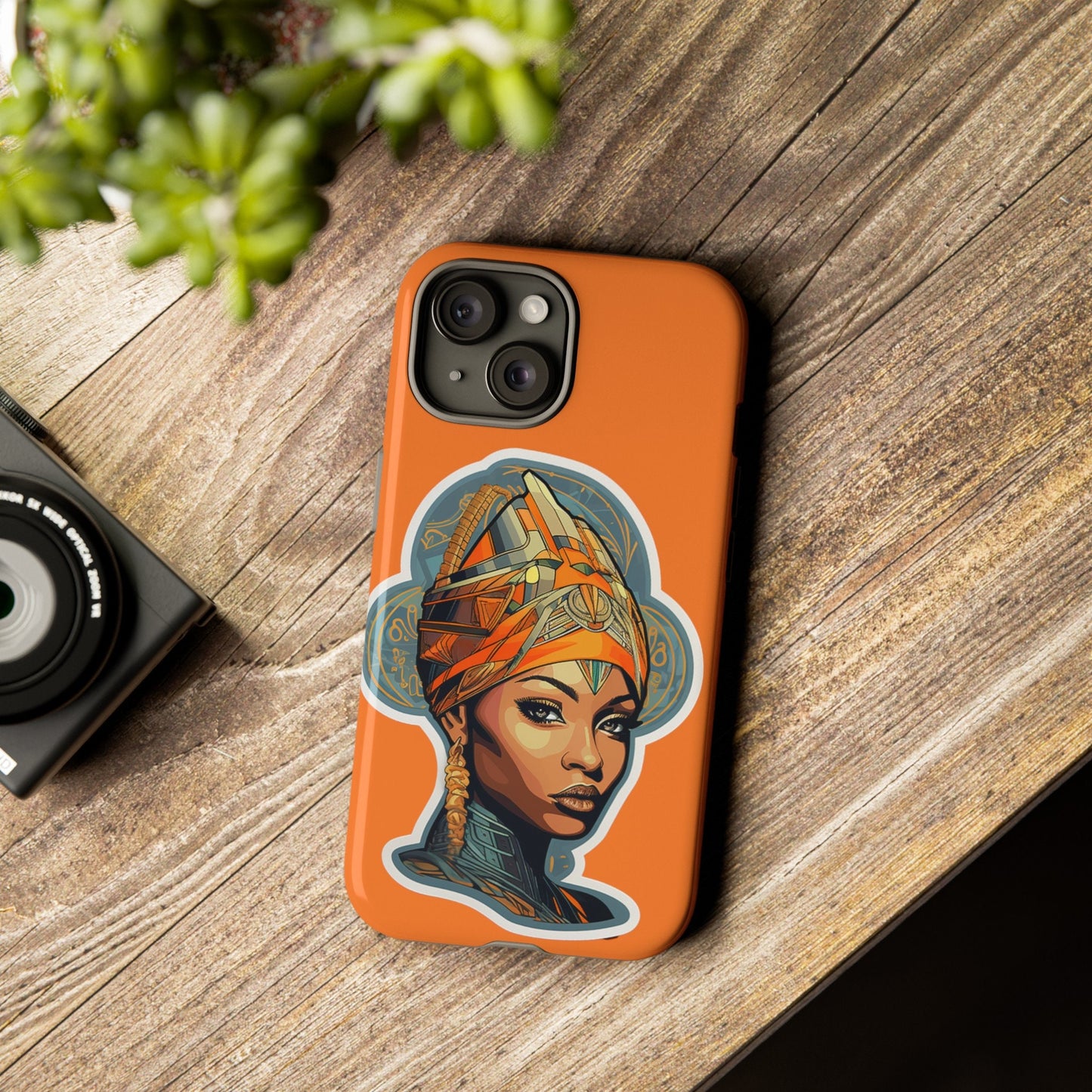 iPhone 15, iPhone 15 Pro, iPhone 15 Plus, iPhone 15 Pro Max Tough Cases African American Queen Nubian Princess Black Royalty