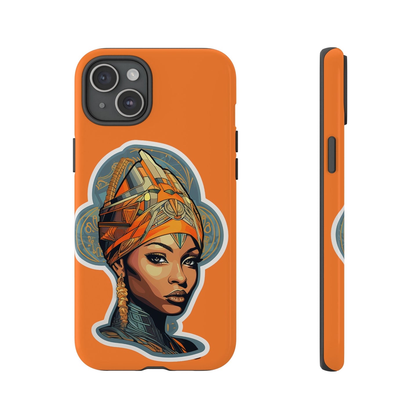 iPhone 15, iPhone 15 Pro, iPhone 15 Plus, iPhone 15 Pro Max Tough Cases African American Queen Nubian Princess Black Royalty