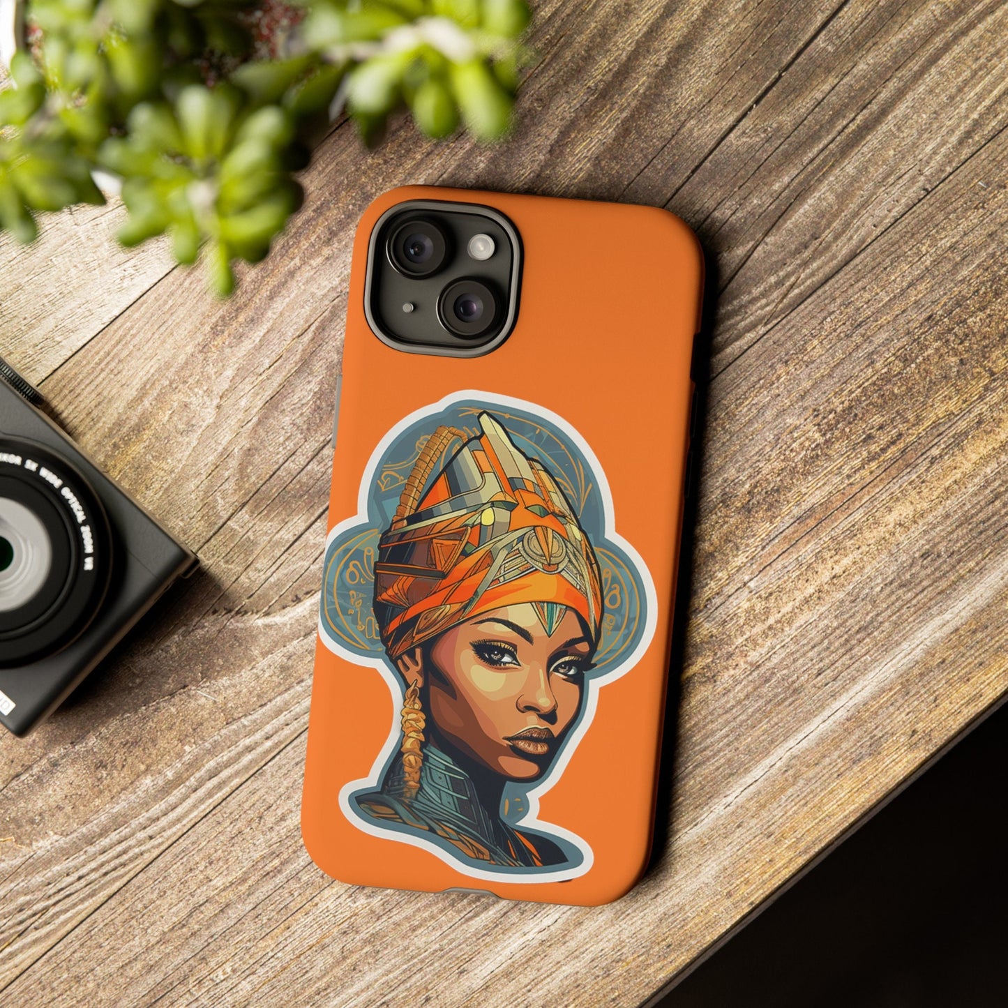 iPhone 15, iPhone 15 Pro, iPhone 15 Plus, iPhone 15 Pro Max Tough Cases African American Queen Nubian Princess Black Royalty