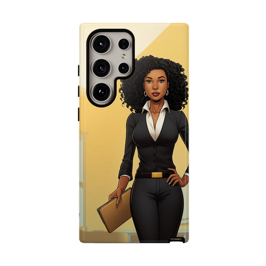 Samsung  Galaxy S24 Samsung Galaxy S24 Plus Samsung Galaxy S24 Ultra Tough Cases African American Woman Business Woman Entrepreneur