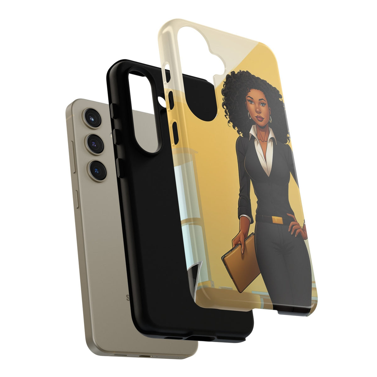 Samsung  Galaxy S24 Samsung Galaxy S24 Plus Samsung Galaxy S24 Ultra Tough Cases African American Woman Business Woman Entrepreneur