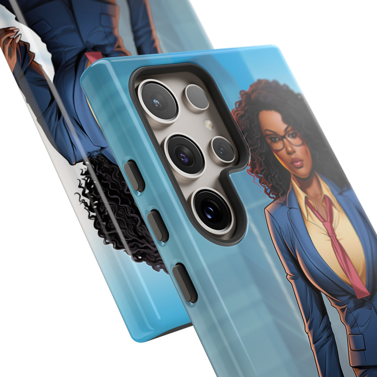Samsung Galaxy S24 Samsung Galaxy S24 Plus Samsung Galaxy S24 Ultra Tough Cases African American Woman Business Woman Entrepreneur Superhero