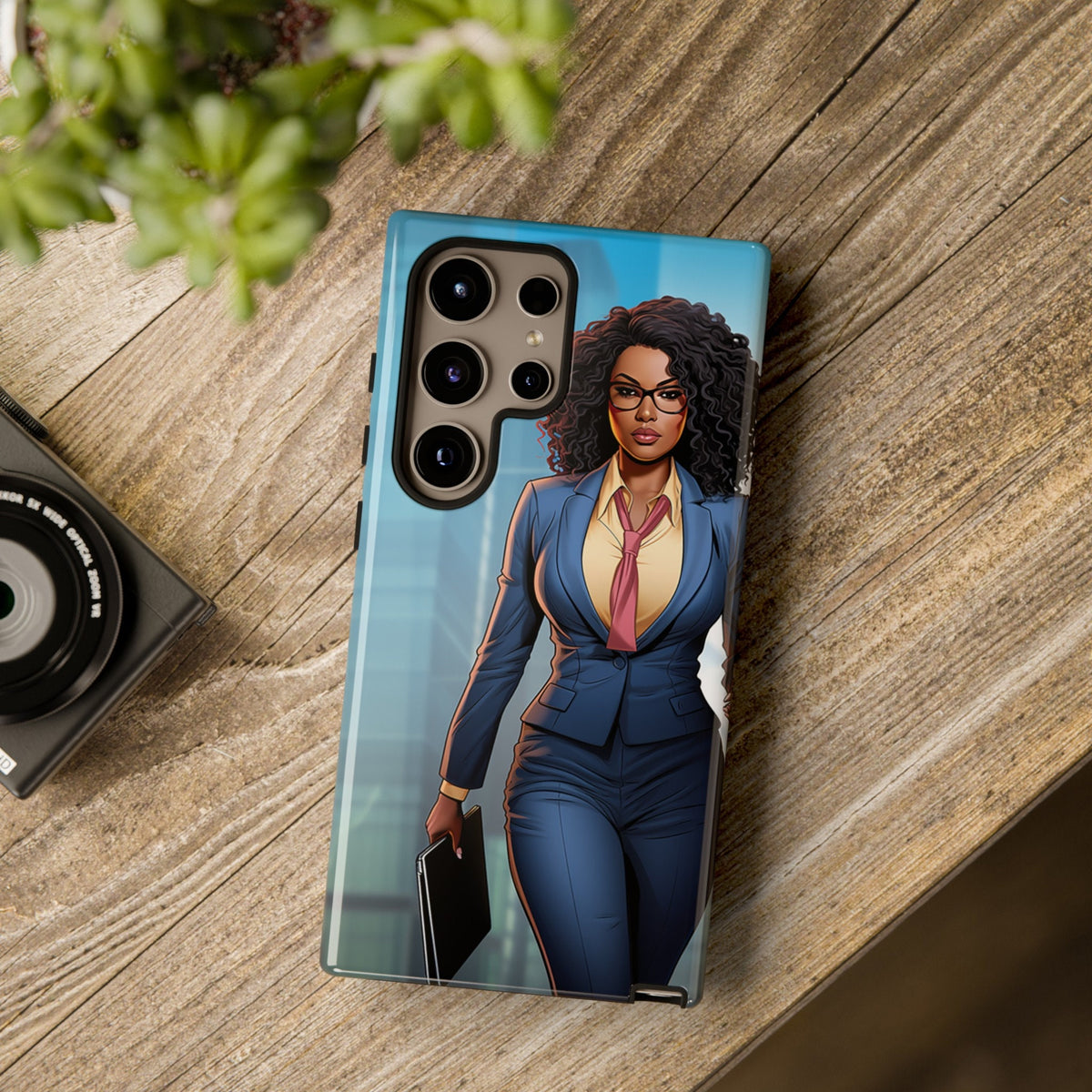 Samsung Galaxy S24 Samsung Galaxy S24 Plus Samsung Galaxy S24 Ultra Tough Cases African American Woman Business Woman Entrepreneur Superhero