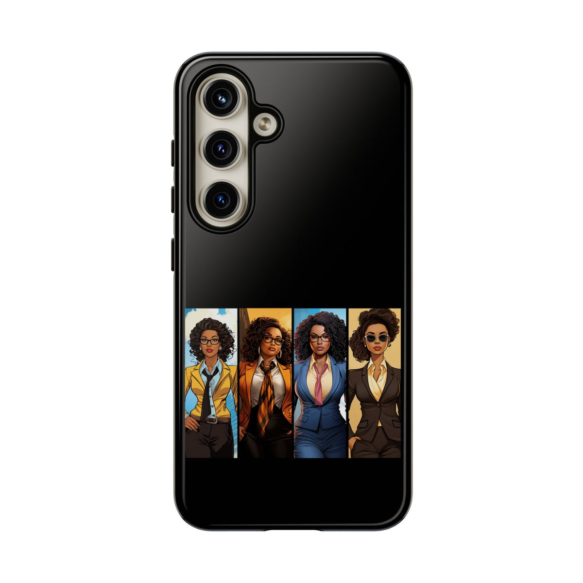 Samsung Galaxy S24 Samsung Galaxy S24 Plus Samsung Galaxy S24 Ultra Tough Cases African American Black Women Superheroes Strong Black Women