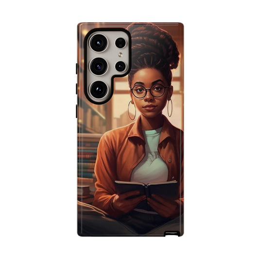 Samsung Galaxy S24 Samsung Galaxy S24 Plus Samsung Galaxy S24 Ultra  Tough Cases African American Reader Woman Girl Book Dragon Power Reader