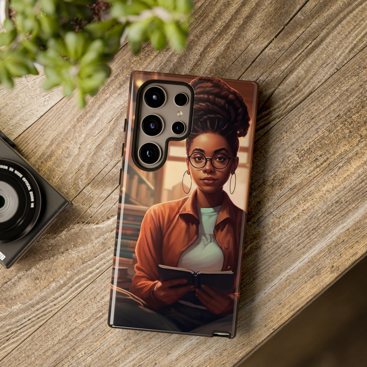 Samsung Galaxy S24 Samsung Galaxy S24 Plus Samsung Galaxy S24 Ultra  Tough Cases African American Reader Woman Girl Book Dragon Power Reader